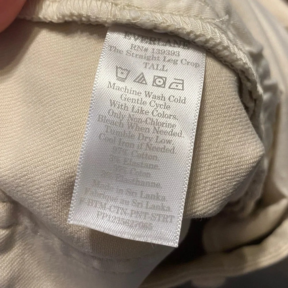 Everlane Cream Straight Leg Crop Tall Size 16 B5 - Picture 4 of 7